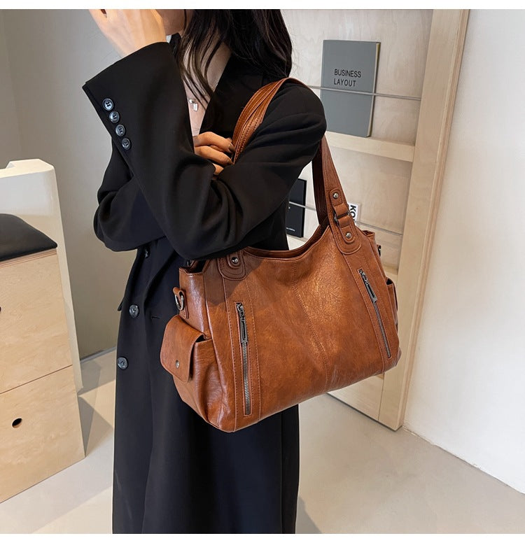 Viola Leather Tote Bag