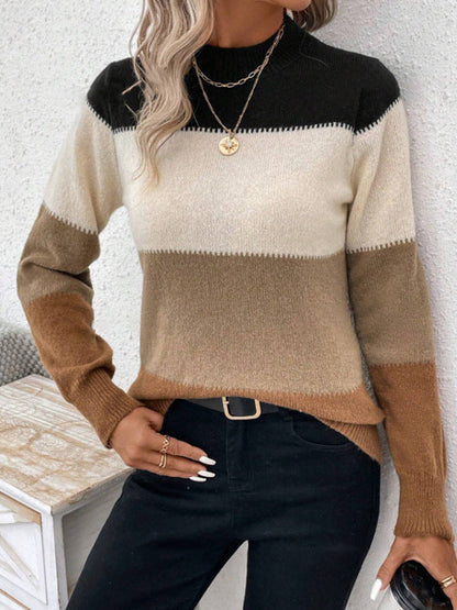 MARCELLA | CONTRAST KNIT SWEATER