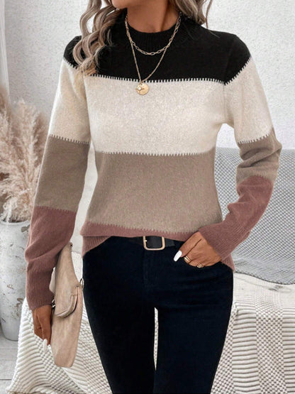 MARCELLA | CONTRAST KNIT SWEATER